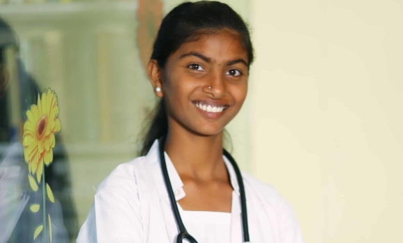 a young woman in a white nurses uniform copy