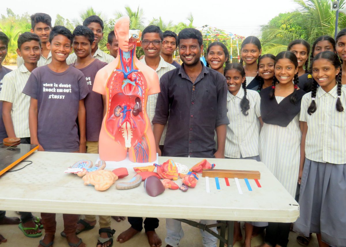 older students at science lesson