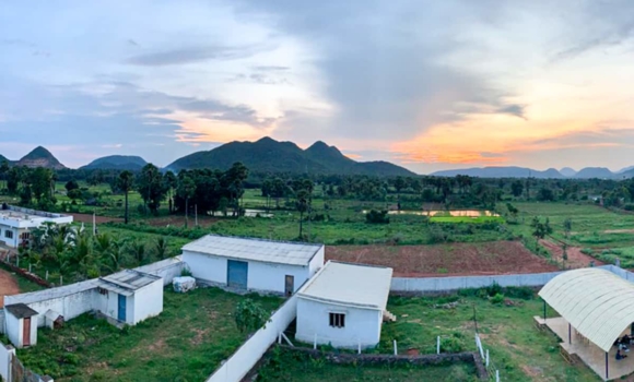 view from behind the main dormitory