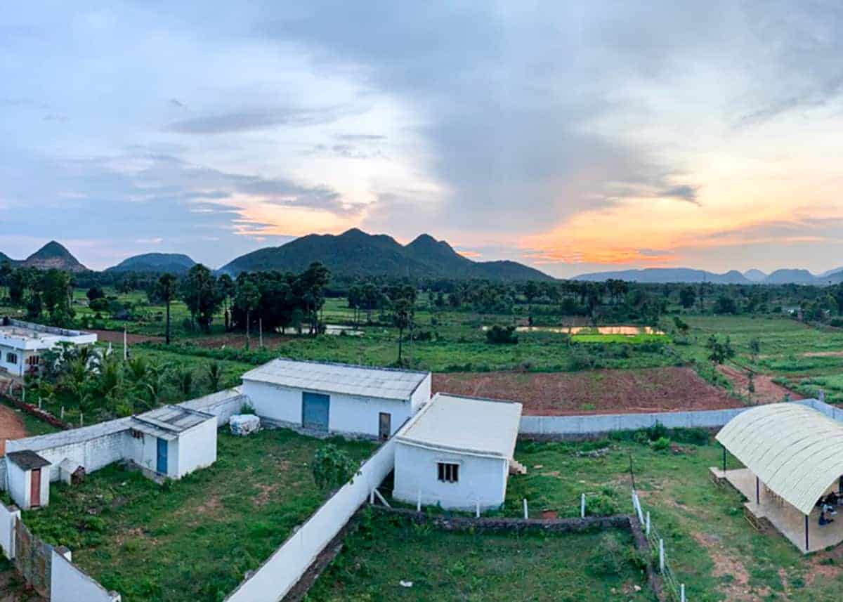 view from behind the main dormitory