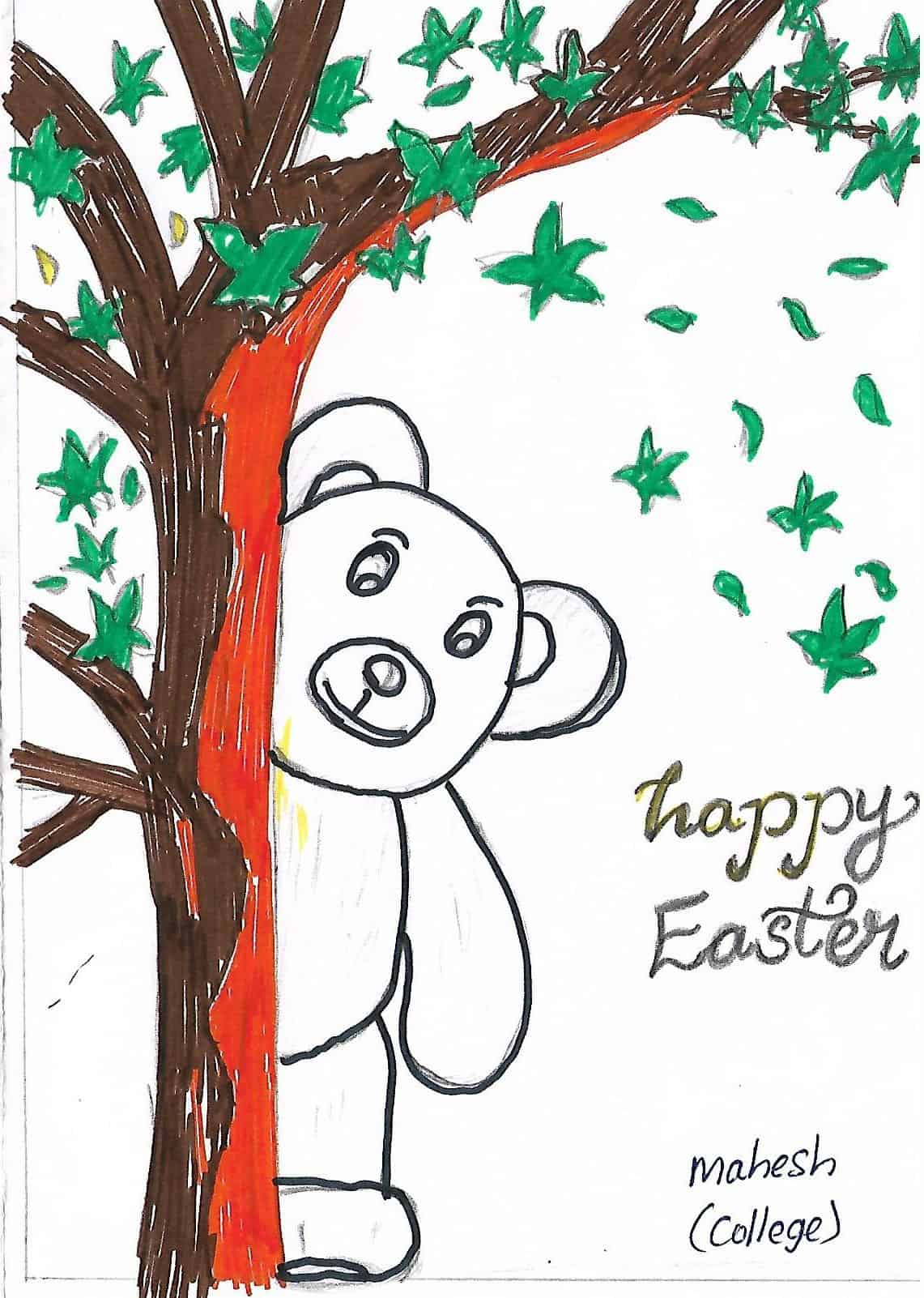 An Indian college student's Easter greeting card