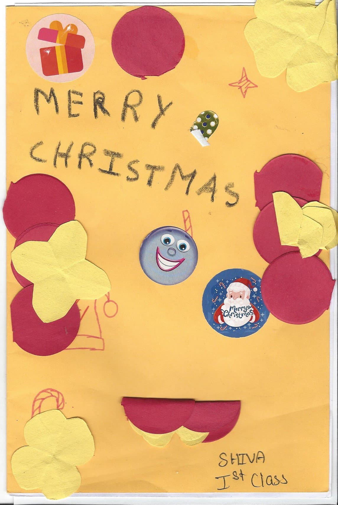 A beautiful card handmade as a thank you to the sponsor of a child in the Children of Faith Home in India.