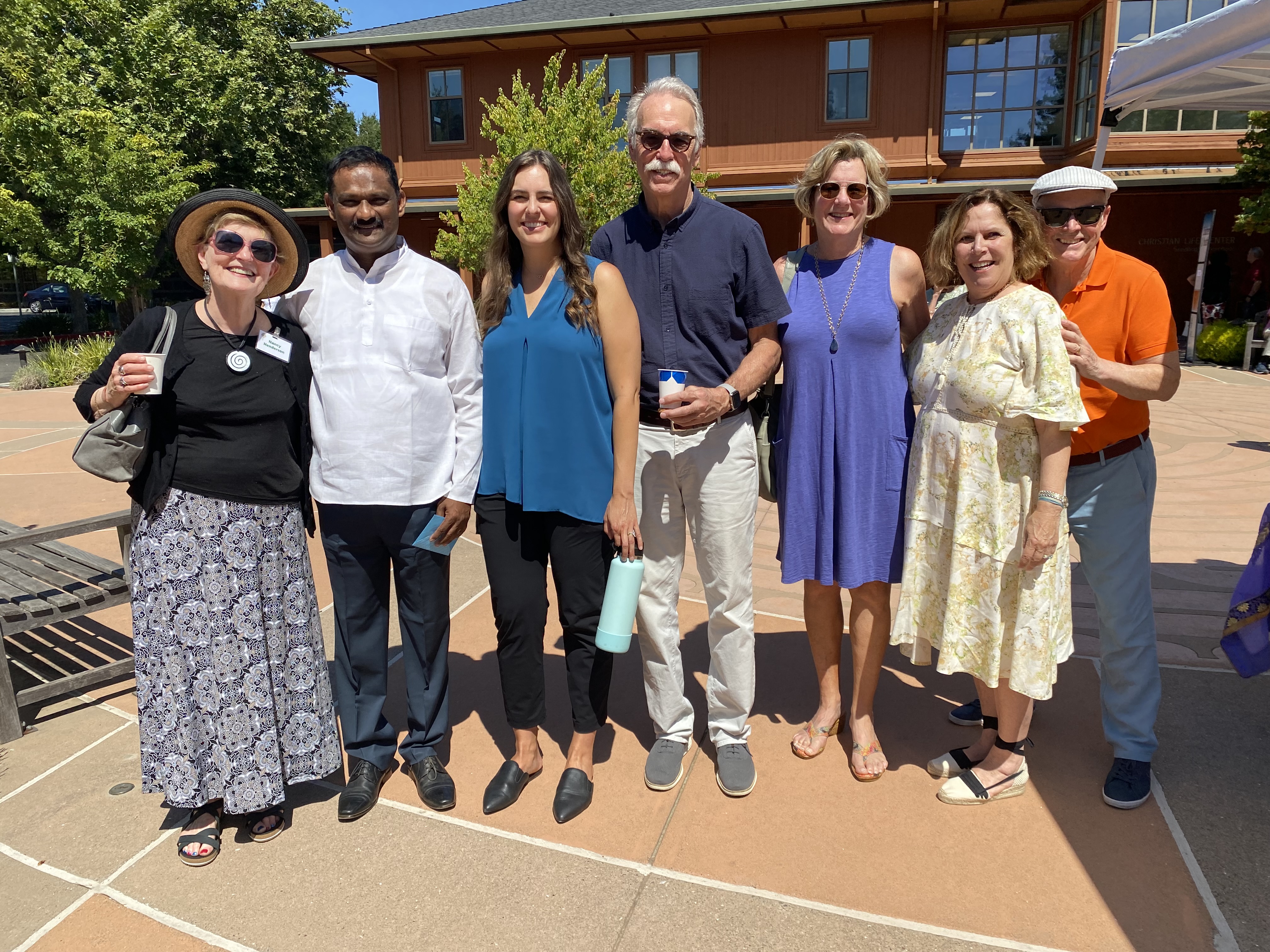 Supporter gather with Children of Faith Co-Founder, Anand Thandu, of the Children of Faith Home in Visakhapatnam, India during Anand's visit to the US