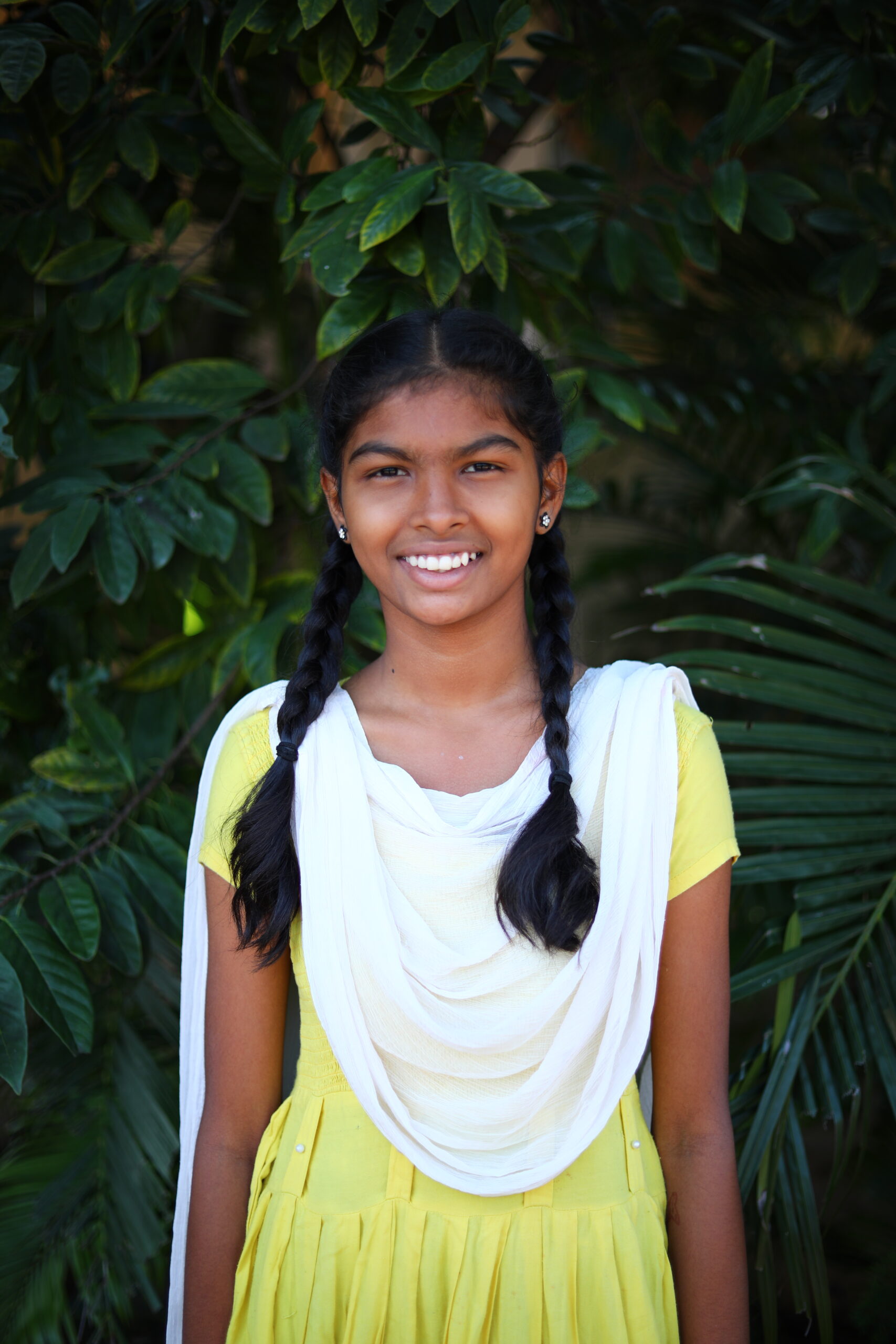A young girl in India at the Children of Faith Home