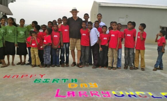 Larry celebrated his 70th Birthday at Children of Faith