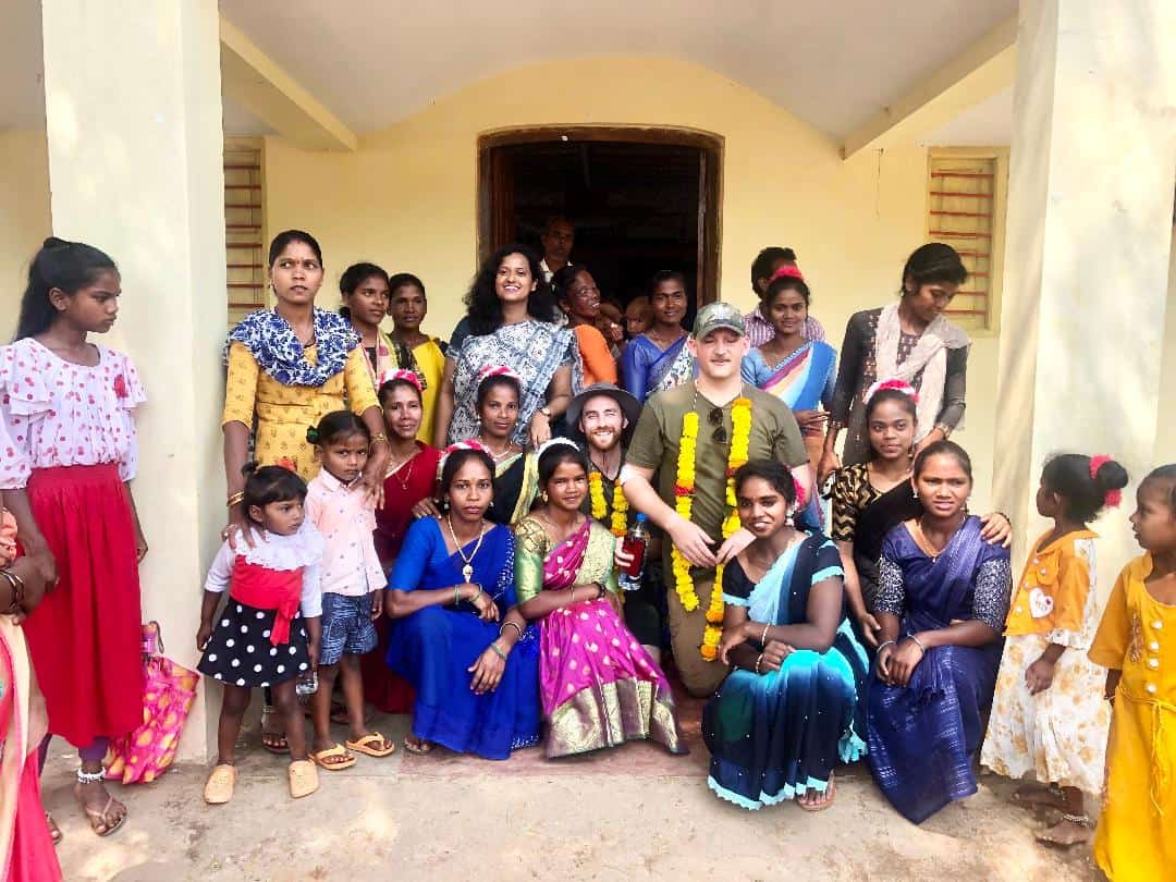 Gathering of children and staff at the Children of Faith Home in India