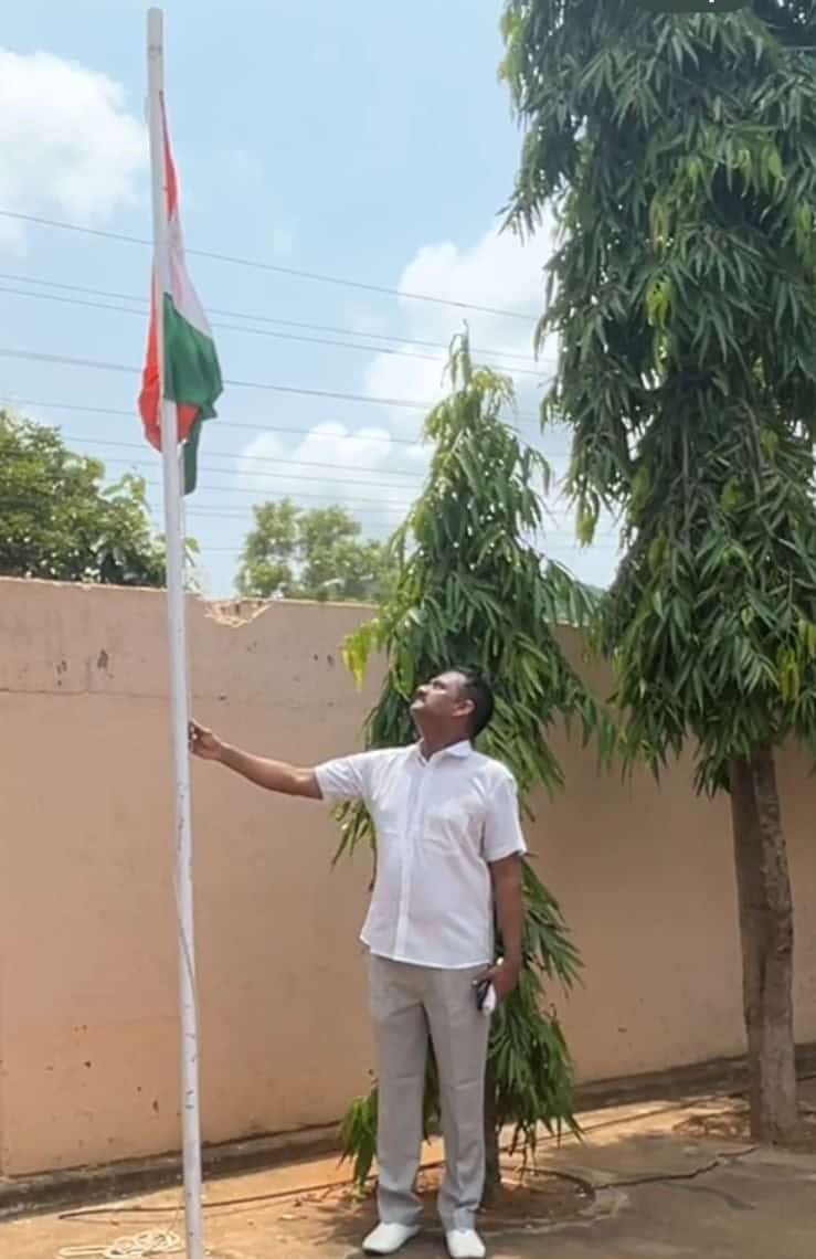 India Flag is raised to Observe India's Independence Day at the Children of Faith Home