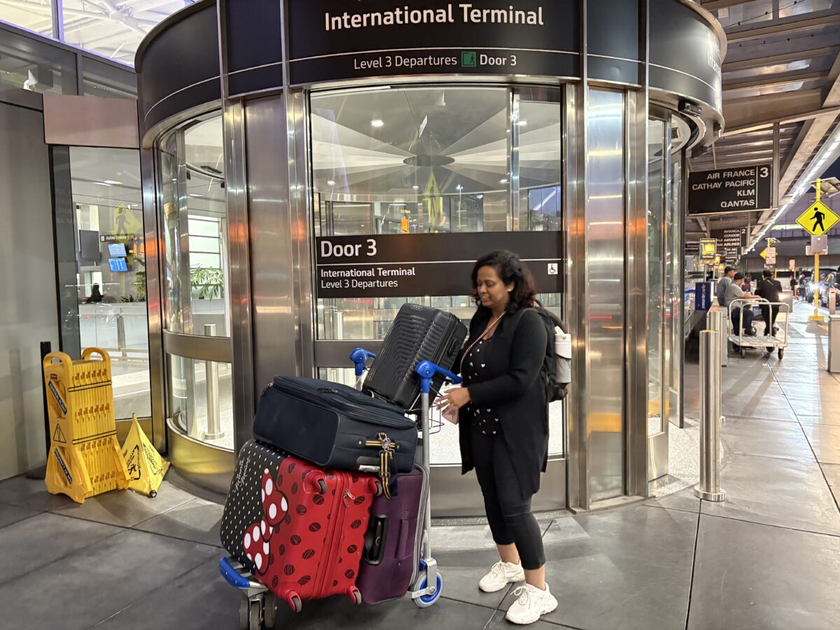 Rosie Thandu returns to India with lots of luggage