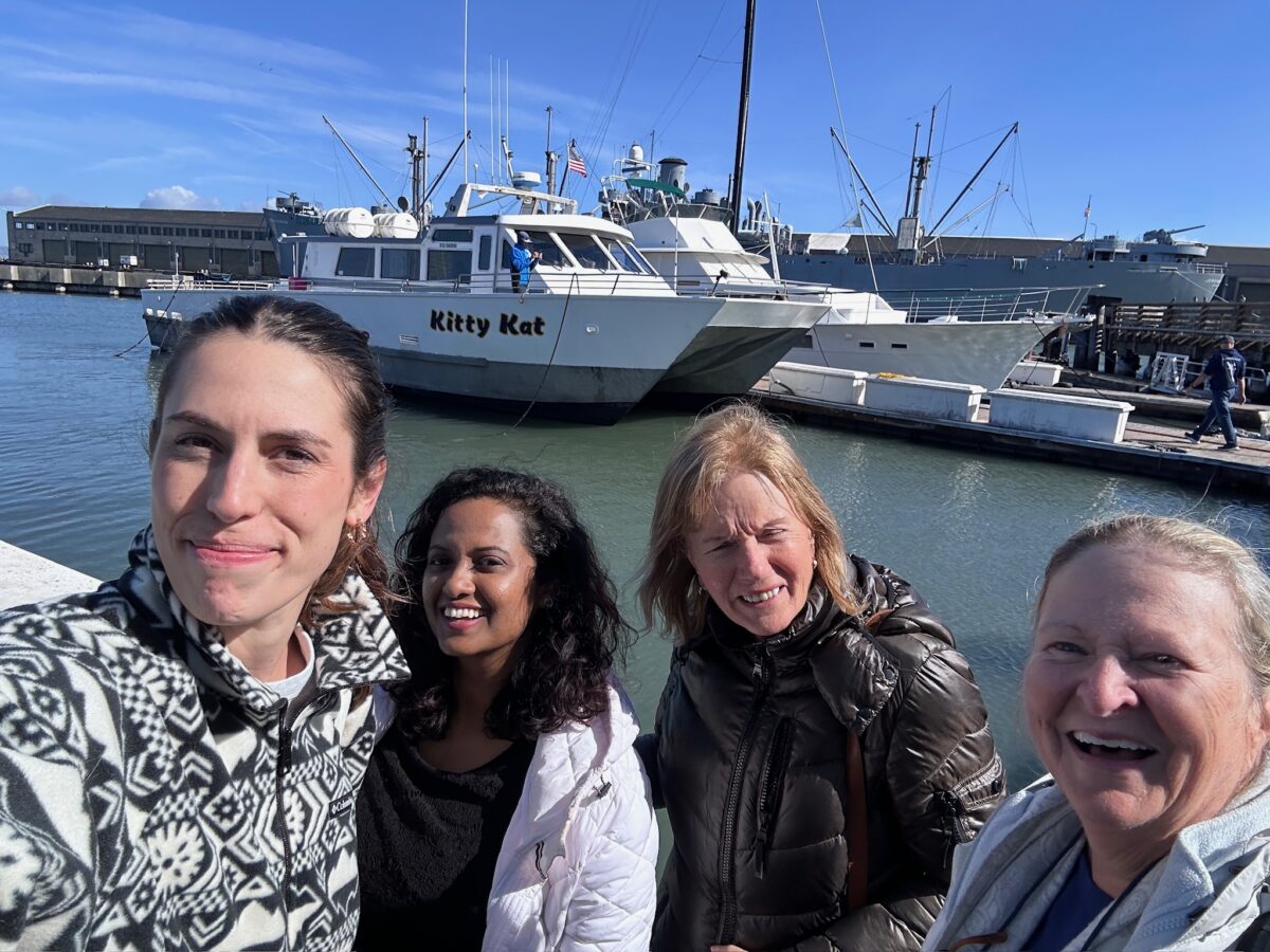 Rosie Thandu had a chance to go Whale Watching in San Francisco Bay on her rent visit to the US