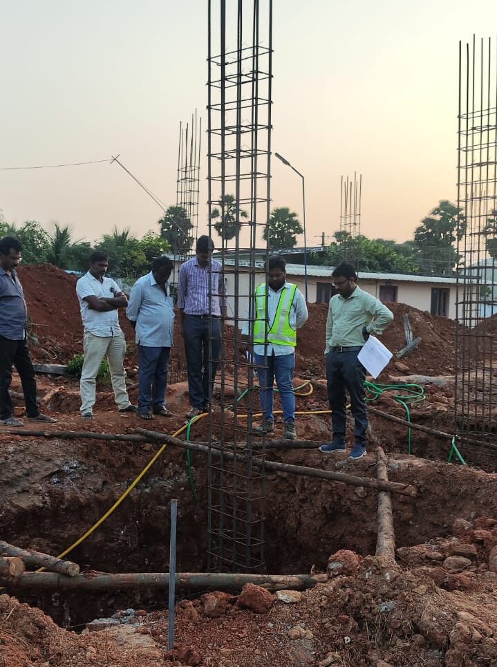 Construction continues on a new kitchen dining Hall at Children of Faith in India