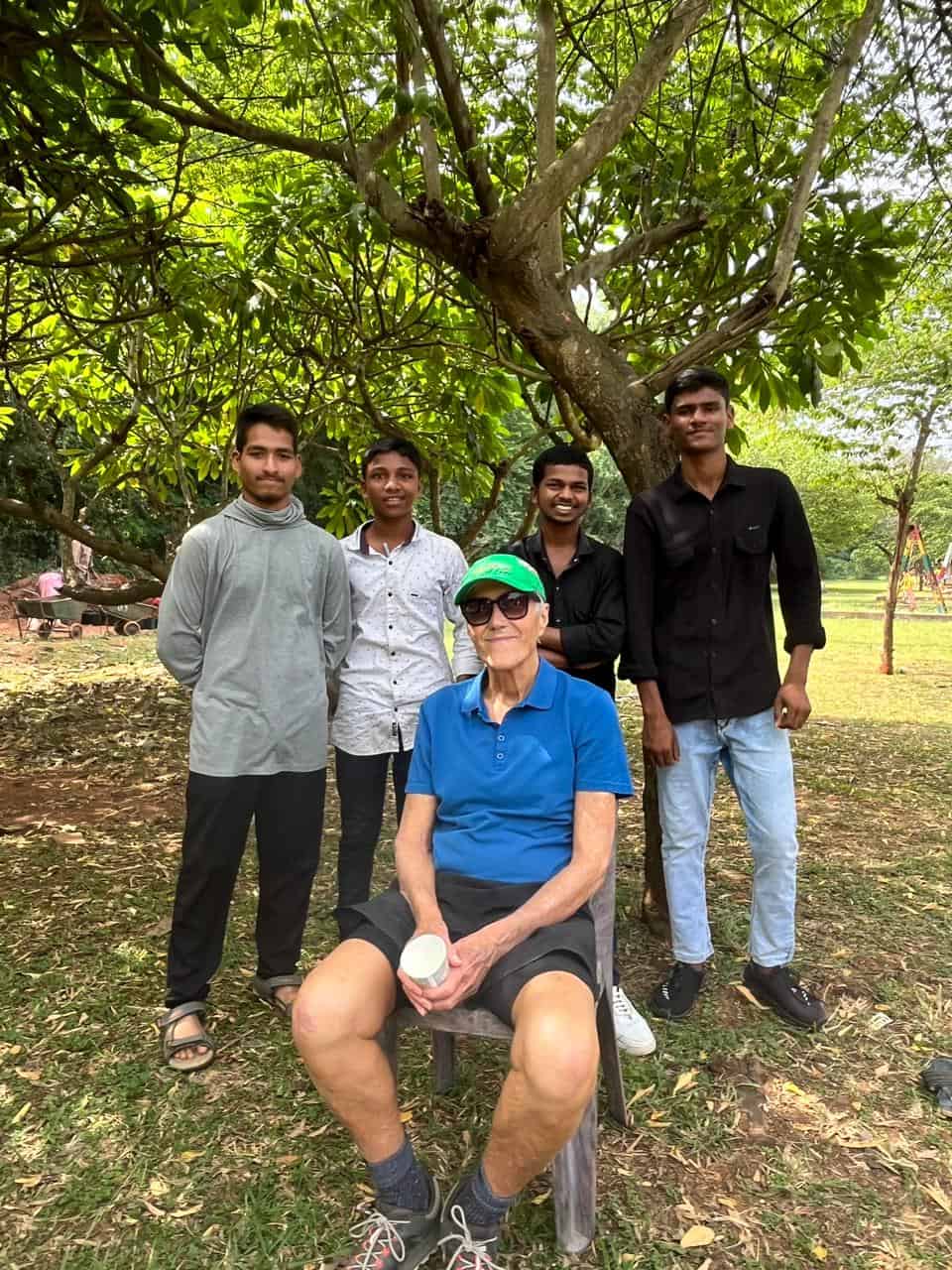 Tom with some of the older boys on Children's Day at Children of Faith