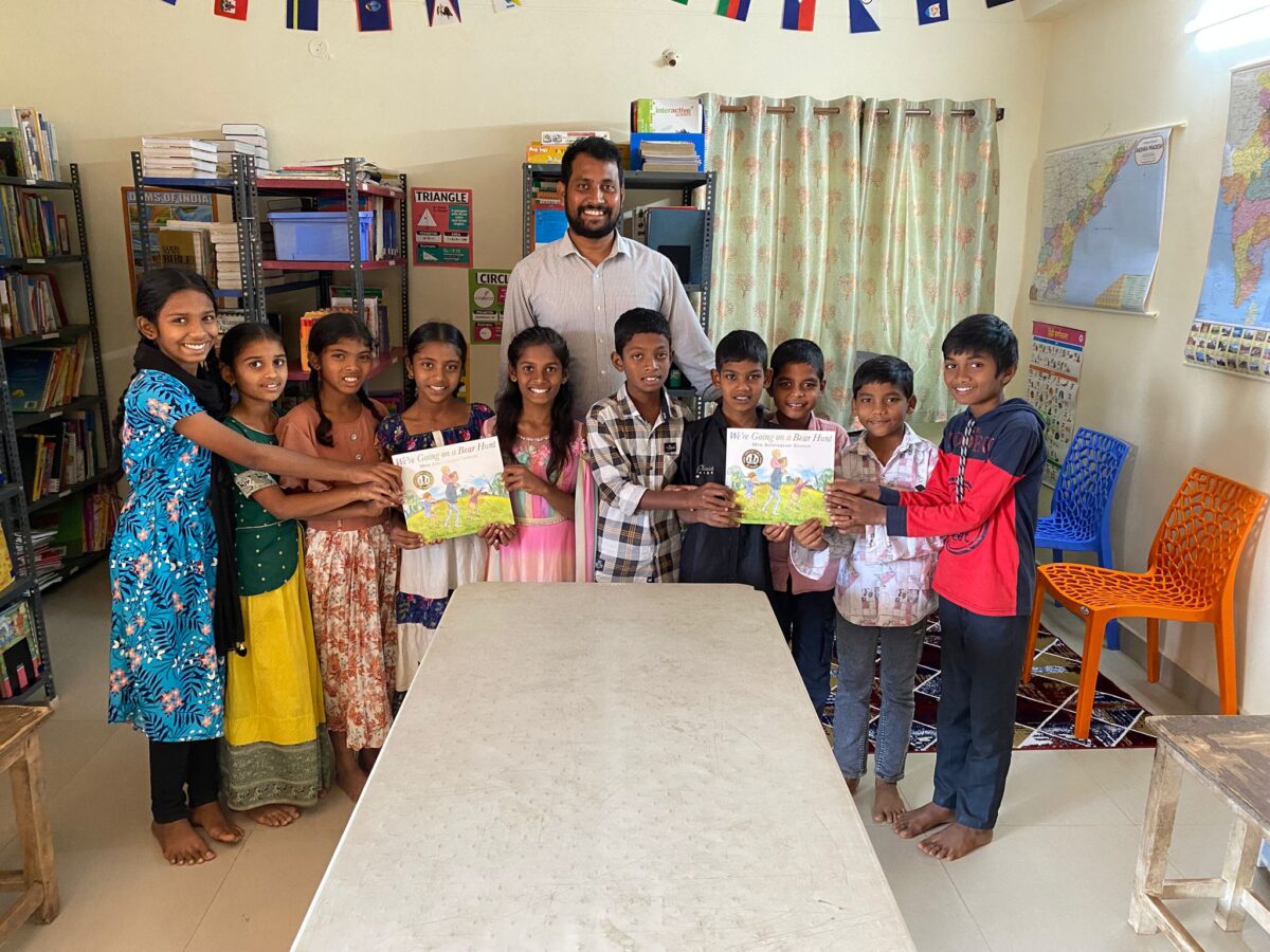 Children love reading at the Children of Faith Home in Visakhapatnam, India